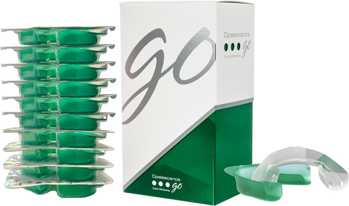 Opalescence Go! 15% Mint 20 Trays Teeth Whitening Trays – Professional Strength, Pre-Filled & Ready to Use