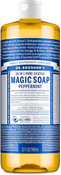 Dr. Bronner’s Pure-Castile Liquid Soap - Peppermint (32 oz) (946mL)