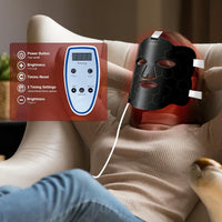 LED Light Therapy Mask, Red, Blue, Yellow, Near-Infrared Light Therapy Mask by Quantum Lux