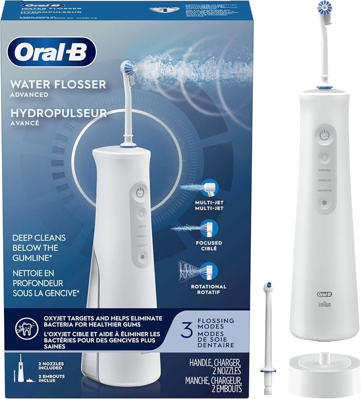 Oral-B Water Flosser Advanced | Portable Cordless Oral Irrigator with Oxyjet Technology