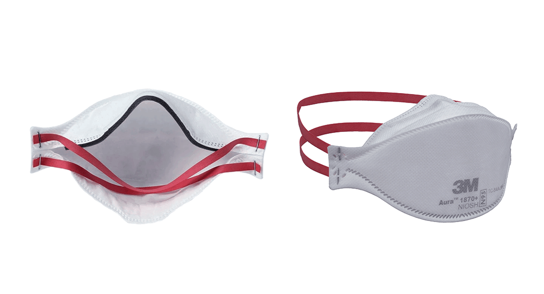 3M™ Aura™ 1870+ Health Care Particulate Respirator & Surgical Mask, N95 (NIOSH Approved)