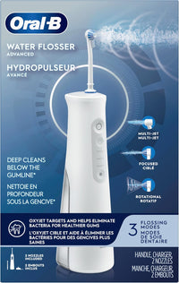 Oral-B Water Flosser Advanced | Portable Cordless Oral Irrigator with Oxyjet Technology