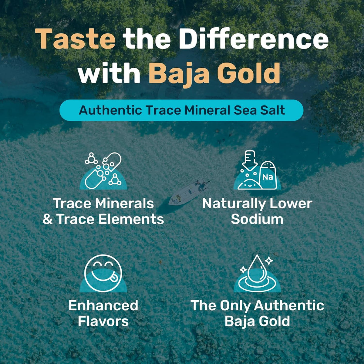 Baja Gold Signature Mineral Sea Salt – Natural Grain Crystals