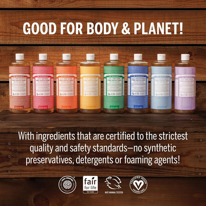 Dr. Bronner’s Pure-Castile Liquid Soap - Peppermint (32 oz) (946mL)