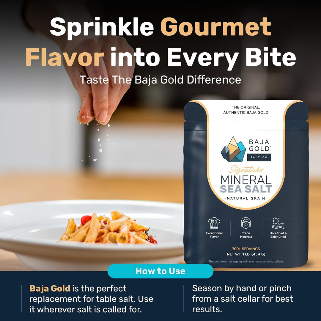 Baja Gold mineral sea salt finishing roasted vegetables