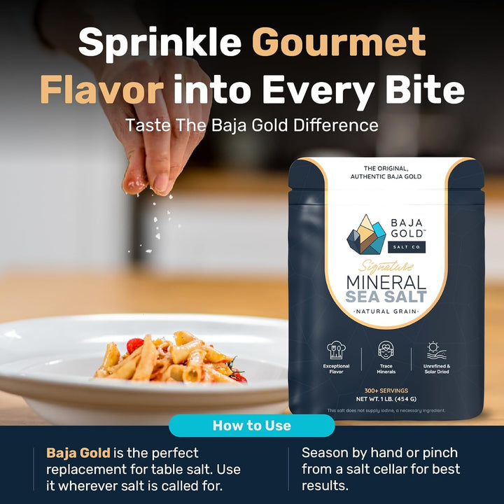 Baja Gold mineral sea salt finishing roasted vegetables