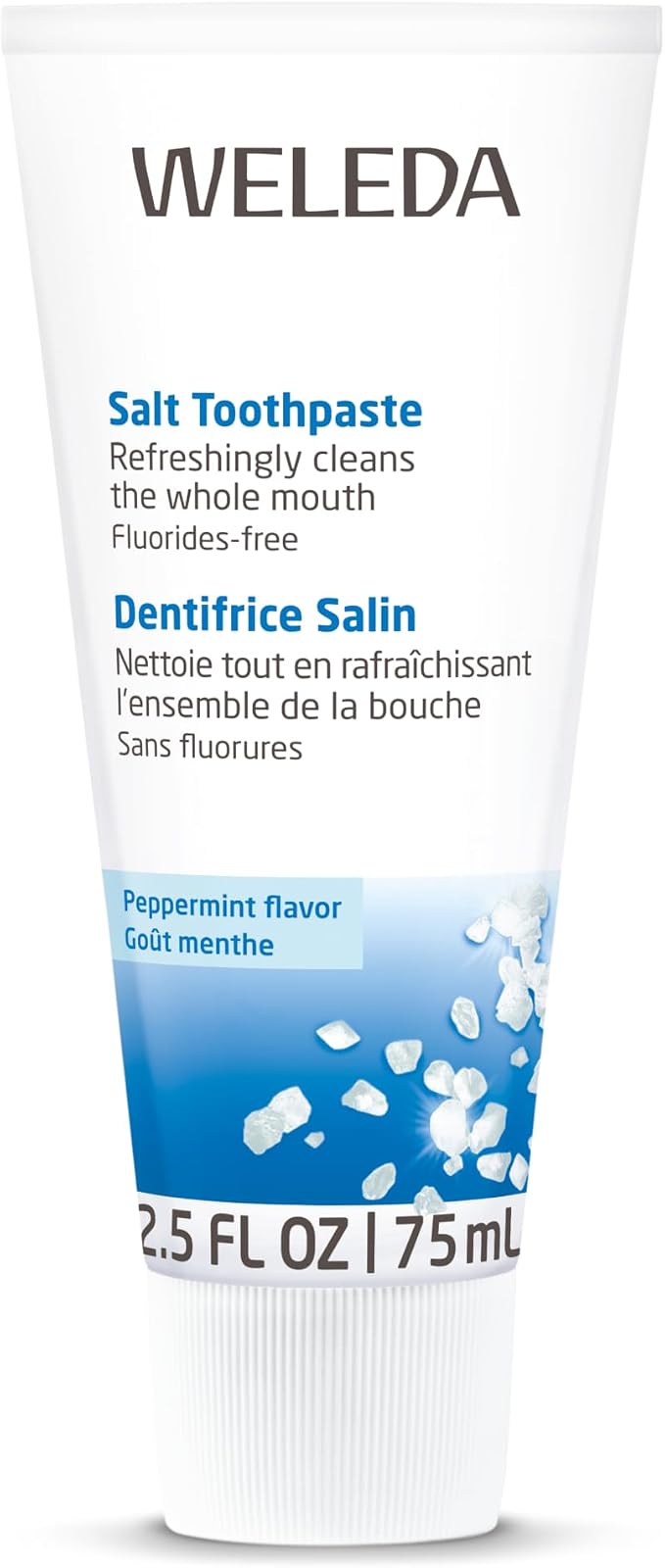 Weleda Salt Toothpaste, fluoride-free paste supplied in a 75ml tube