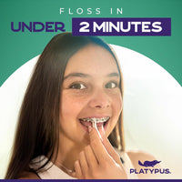Guiding the flosser under the upper arch-wire of a set of fixed braces