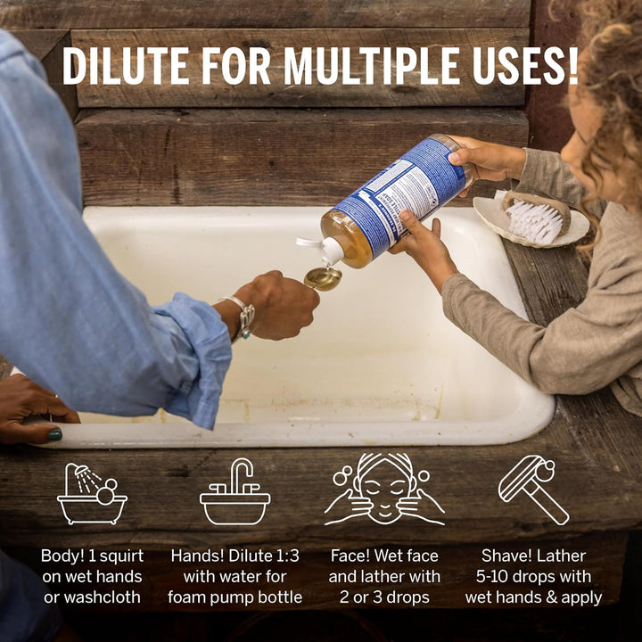 Dr. Bronner’s Pure-Castile Liquid Soap - Peppermint (32 oz) (946mL)