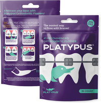 Back of the pouch beside the front, with the four-step directions and the parts diagram