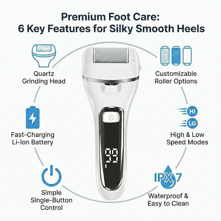 18 Piece Electric Foot Callus Remover Kit