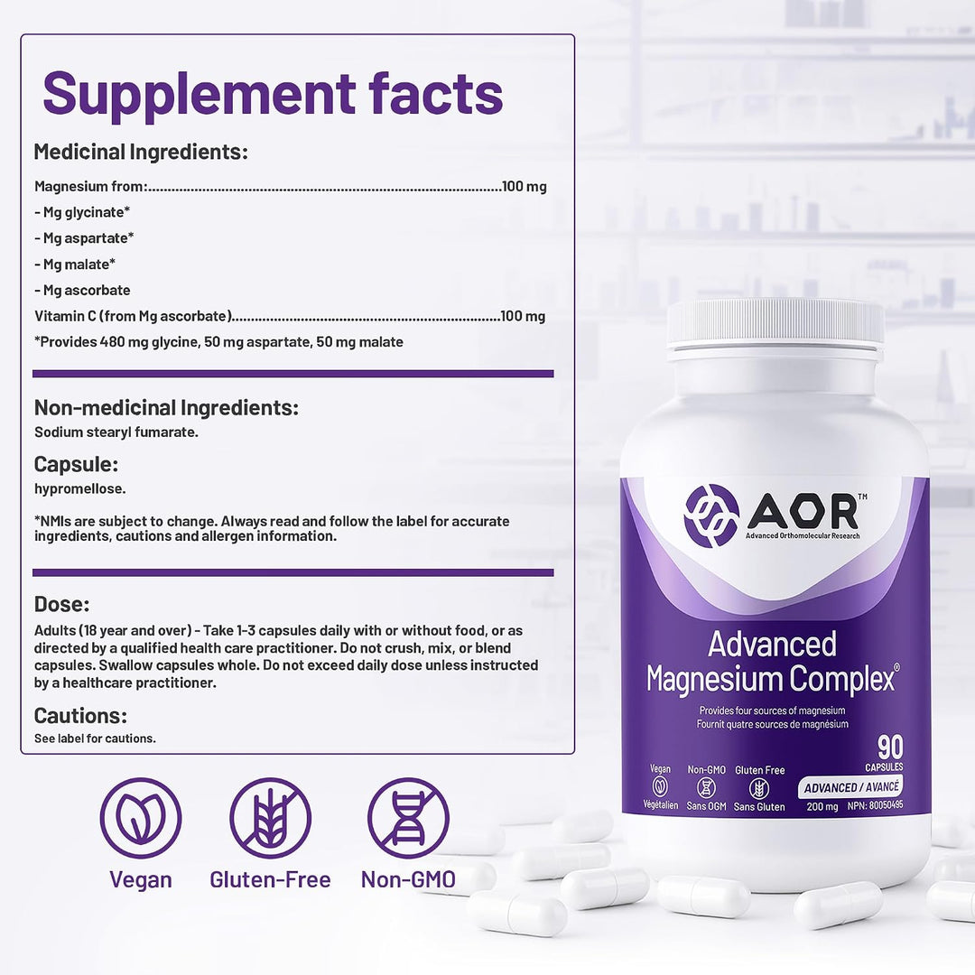 One capsule shown beside the pack for scale, from the vegan, non-GMO formulation