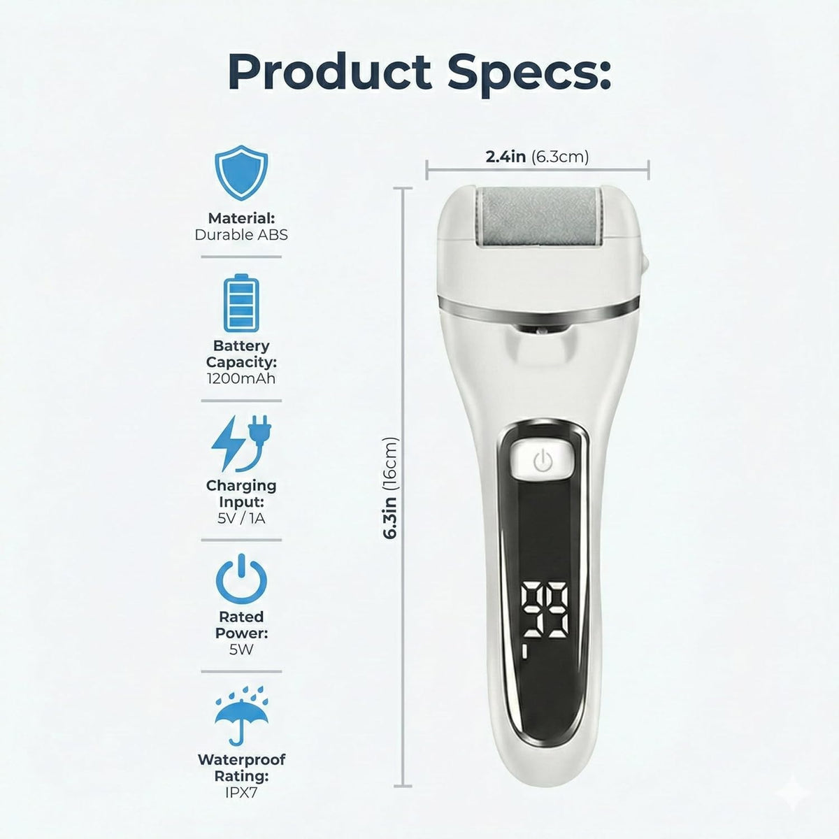 18 Piece Electric Foot Callus Remover Kit