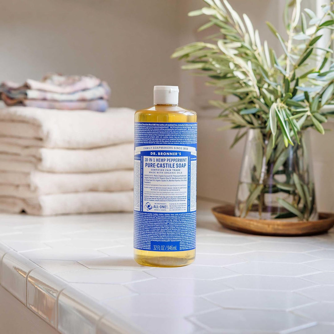 Dr. Bronner’s Pure-Castile Liquid Soap - Peppermint (32 oz) (946mL)