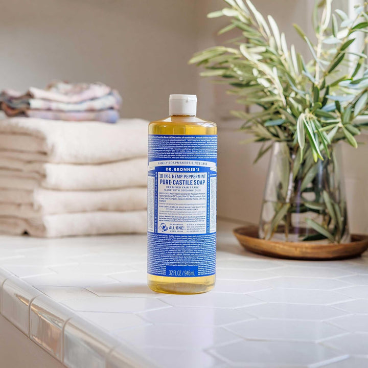 Dr. Bronner’s Pure-Castile Liquid Soap - Peppermint (32 oz) (946mL)