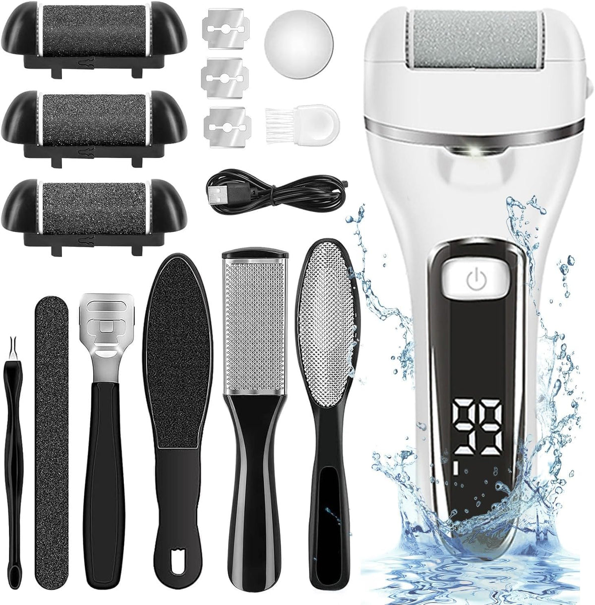 18 Piece Electric Foot Callus Remover Kit