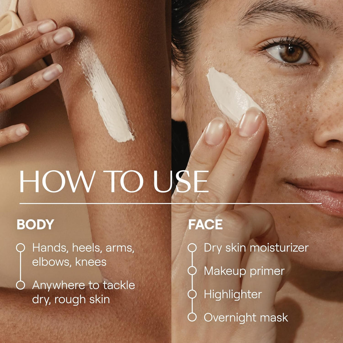 Close-up of the cream, showing a dense and opaque texture rather than a runny lotion.