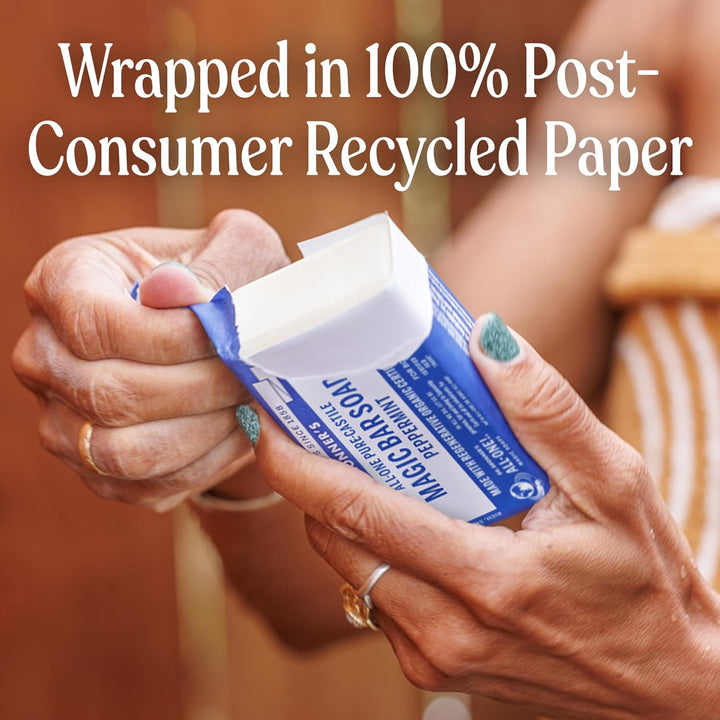 Working the bar into a rich, creamy lather between wet hands