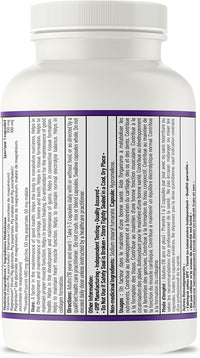 Loose capsules poured from the pack, the four-form magnesium supplement made in Canada by AOR