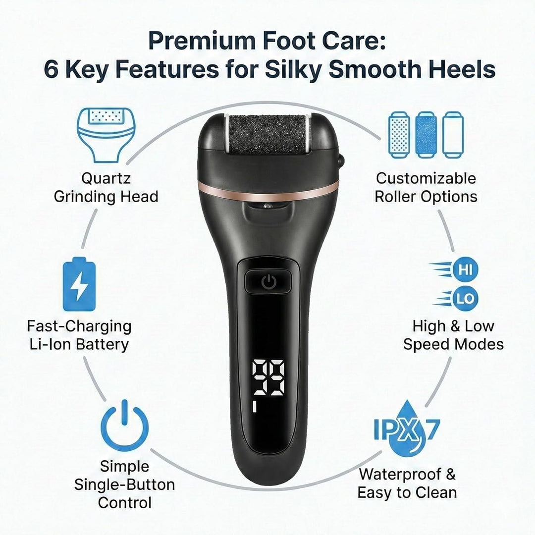 18 Piece Electric Foot Callus Remover Kit