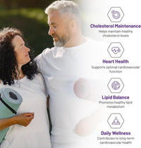 Supplement facts panel for AOR Cholesterol Control. The medicinal ingredient is also listed in the table below.