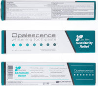 Three panels of the Opalescence carton including the Drug Facts panel listing active and inactive ingredients.