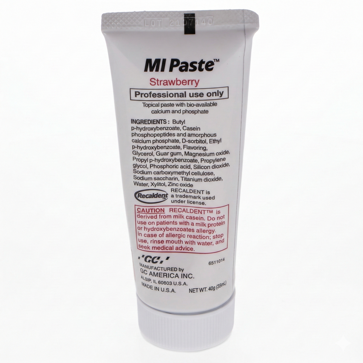 GC MI Paste – Topical Remineralizing Tooth Crème (Fluoride-Free) - 35mL (40g)
