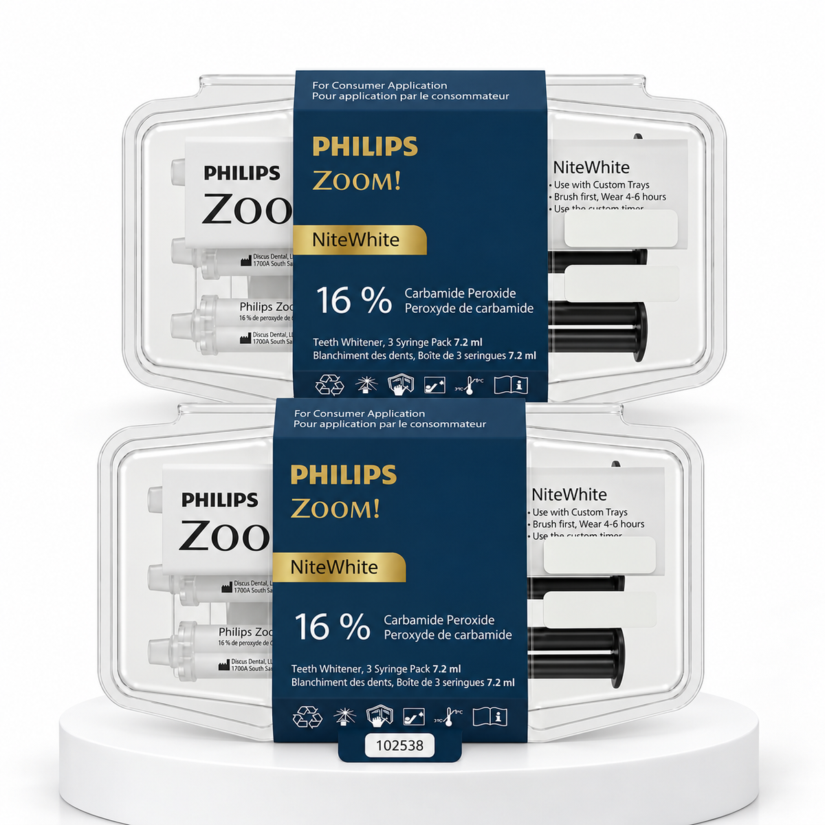 Philips Zoom NiteWhite 16% Bleaching Gel | 3 Spritzen Carbamidperoxid zur Zahnaufhellung über Nacht