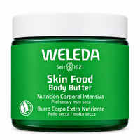 Weleda Skin Food Body Butter, 5 fl oz jar of whipped moisturizer with the front label shown
