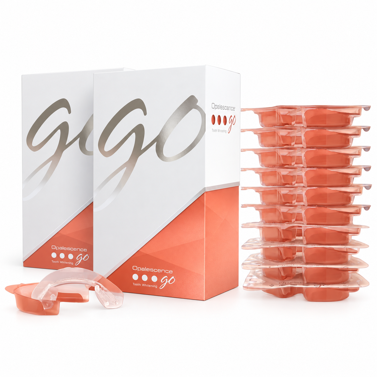 Two cartons of Opalescence Go 10% Melon with sealed tray packs, the two pack